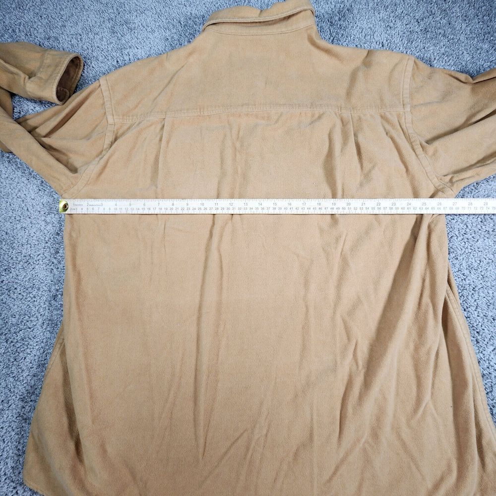 Columbia Shirt Mens 2XLXXL Chamois Cloth Flannel Tan Heavy Work Hiking Outdoors - Picture 8 of 11